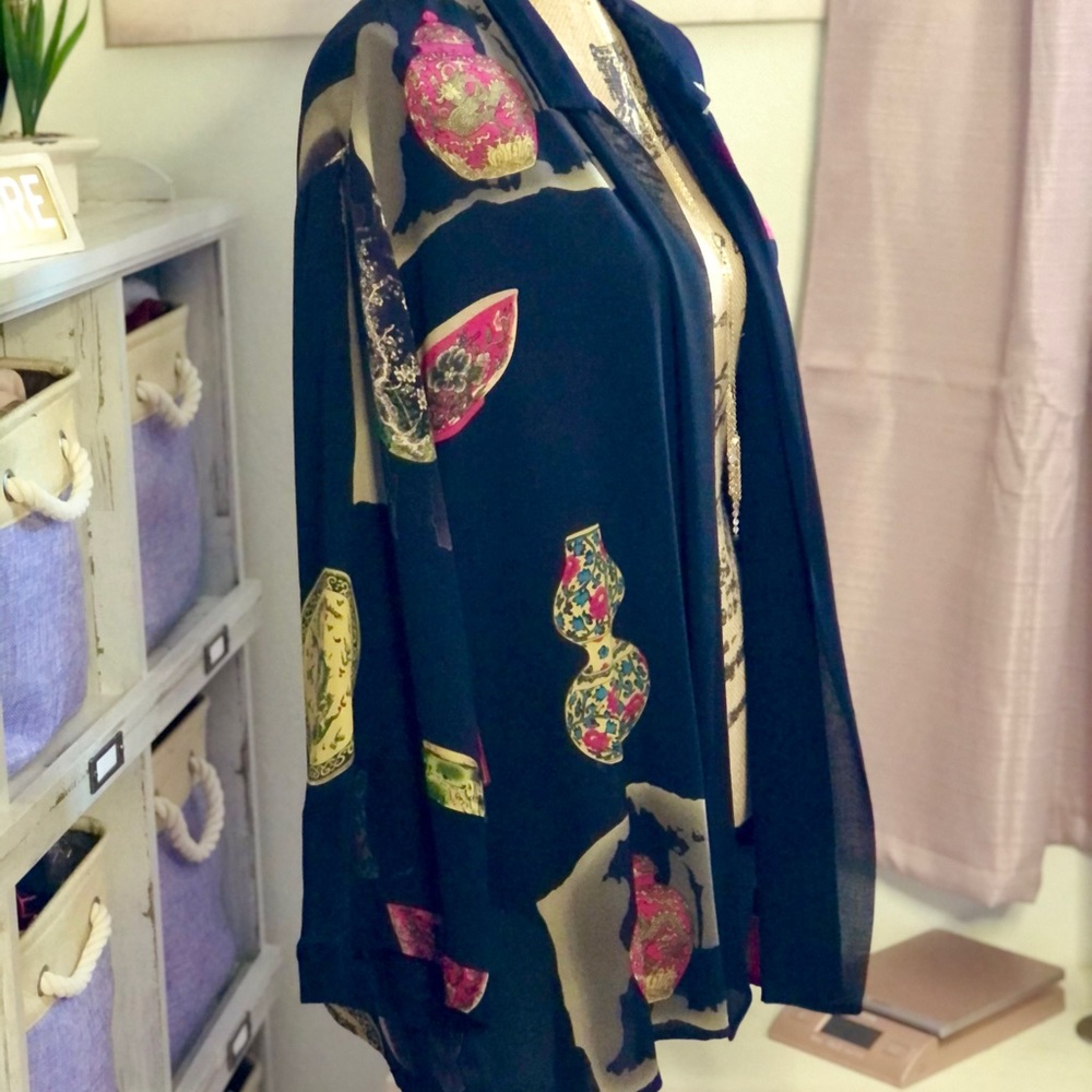 Harari vintage 100% silk kimono robe - Picture 9 of 12